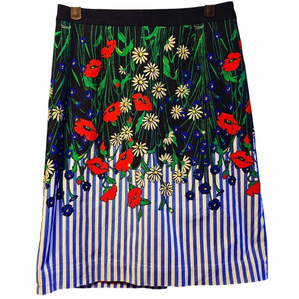 Anthropologie Postmark Floral Pin Stripe Skirt - Stylish & Versatile